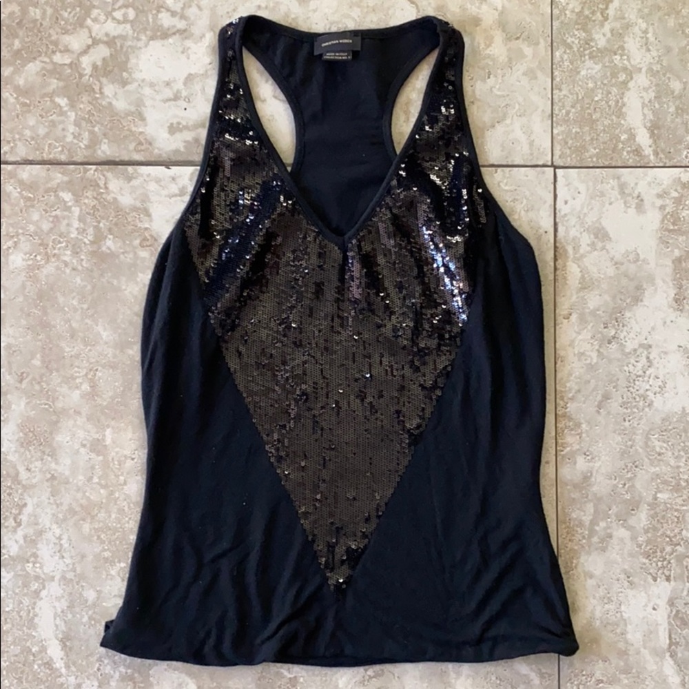 Christian Weber Sequined Racerback Tank Top